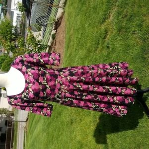 Lularoe Dresses | Lularoe Short Sleeve Midi Dress Floral Purple Size 2XL